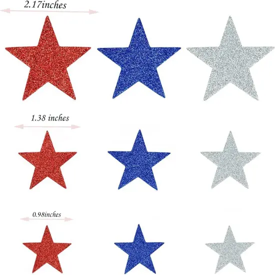 Patriotic Star Stickers July 4th Foam {4}