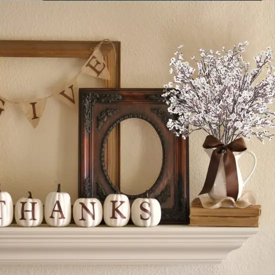 Babys Breath Artificial Flowers 6 Bundles White Fake Silk Flowers Faux Gypsophila Bouquets Real Touch Fake Flowers Bulk for Home Decor DIY Wedding Party Table Centerpieces Decor {6}