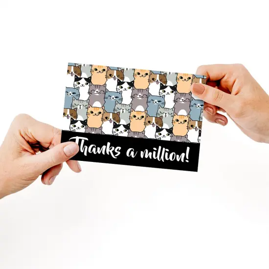 Great Papers! Thanks a Million Cats Thank You Note Card and White Envelope, 4.875" x 3.375", 24 count {3}