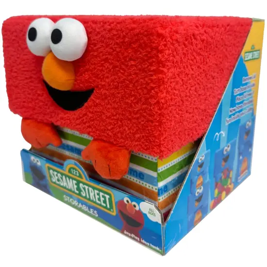 Sesame Street: Storables 12" Box - Elmo - Red Character Themed Bin, Fabric Storage Container, Opening Top Lid, Holds Toys, Books & More, Licensed {6}