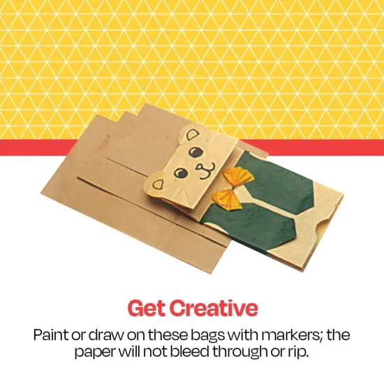 School Smart Flat Bottom Paper Bag, 13 x 6-1/2 x 4 Inches, Brown, Pack of 100 {3}