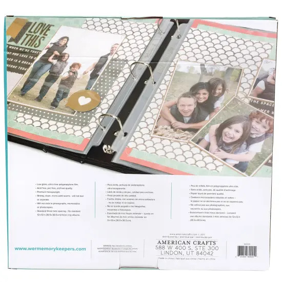 We R 12"X12" Ring Page Protectors-100/Pkg {4}