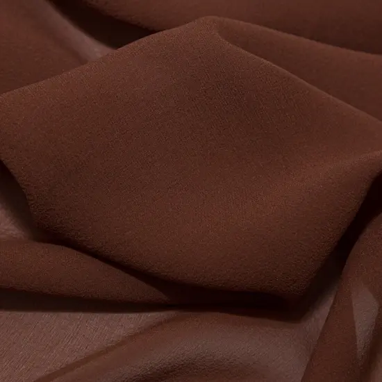 1 Yard Italian Fudgesickle Brown Stretch Silk Lightweight Sheer Fabric 57 inch Width {3}