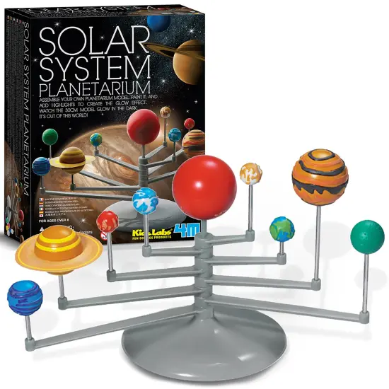 4M: Solar System Planetarium - Assemble Your Own 11.8" Model, Snap-Together, Glow-In-The-Dark Paint, DIY STEM Craft & Science Project Kit, Kids 8+ {3}