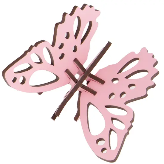 Little & Wood: Woodlet: Small - Butterfly - Pink, 3D Wooden Kit-Set, Insect Puzzle, Easy Assembly Critter, Pop Build Fun, Sustainably Sourced, Ages 6+ {5}