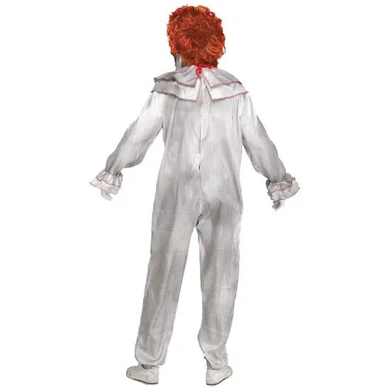 Creepy Carnevil Clown Costume With Mask And Collar Halloween Outfit {2}