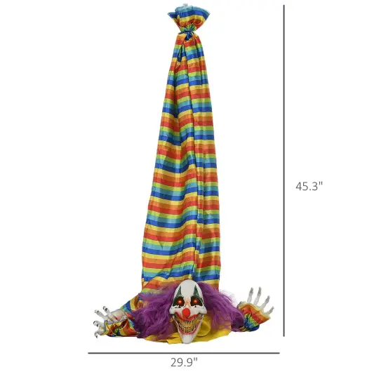 Hanging Clown Corpse Halloween Animatronic, Sound Activated {3}