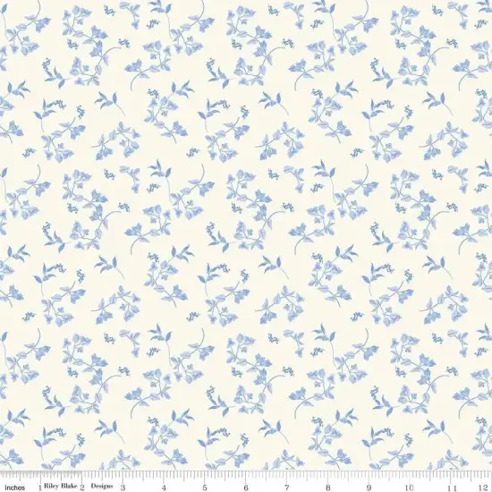 Penelope Stems Cream Cotton Wideback Fabric per yard {1}