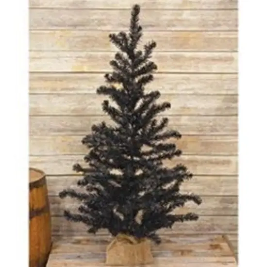 4ft Black Decorative Tree with Flexible Branches and Burlap Base for Indoor Home Decor {2}