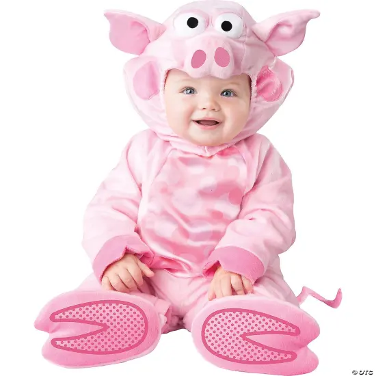 Infant Precious Piggy Halloween Costume Zippered Jumpsuit Booties Outfit {1}