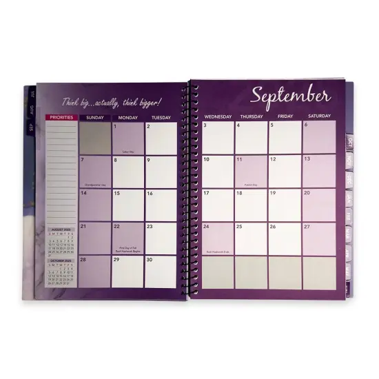 RE-FOCUS THE CREATIVE OFFICE 2025-2026 July through June Academic Calendar Planner &ndash; Weekly & Monthly Views with Time Slots | Durable & Portable Design Purple {1}