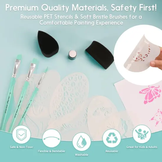 61-Piece Deluxe Face Painting(Multicolor) {3}