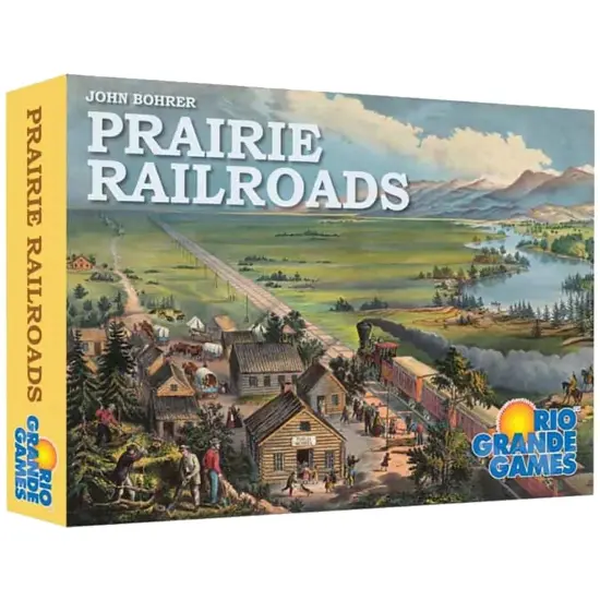 Rio Grande Games: Prairie Railroads - Train Strategy Board Game, Economy & American Railway Game, Investment & Bidding, Ages 14+, 3-5 Players, 60 Min {1}