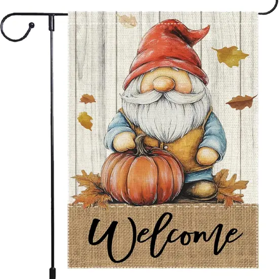 Welcome Fall Gnome Garden Flag(RMQ-594) {1}