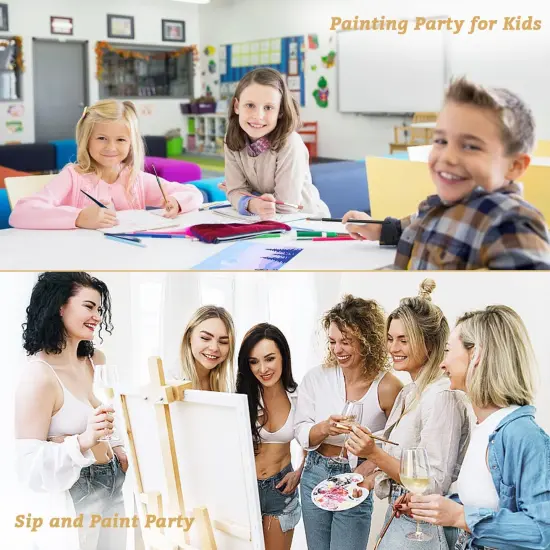 10 Pcs Pre Drawn Canvas Paint Kit - 8 x 8 (Scenery) {5}