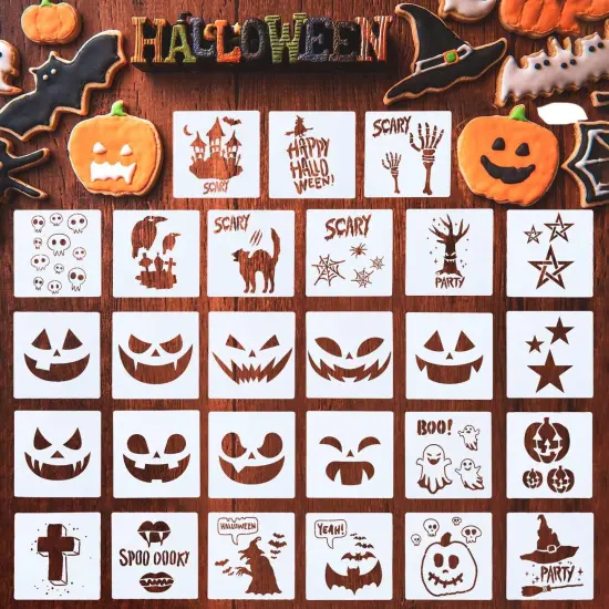 27 Pieces Halloween Painting Stencils(Painting) {6}