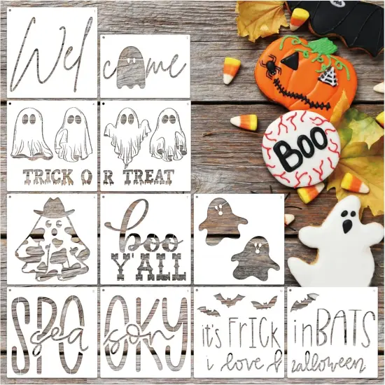 Large Halloween Door Mats Stencils {5}