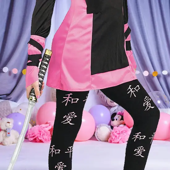 Girls Dragon Ninja Costume Halloween Party Outfit {3}