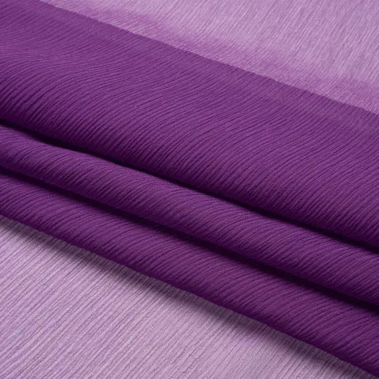 1 Yard Majesty Purple Crinkled Silk Chiffon 43 inch Width {4}