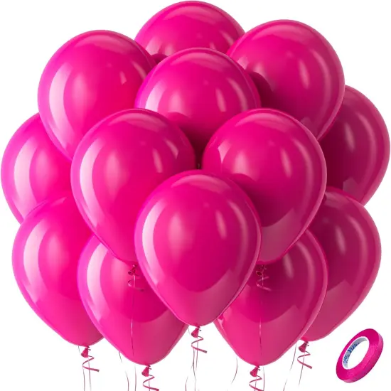 Hot Pink Latex Party Balloons (A10 - Hot Pink) {1}