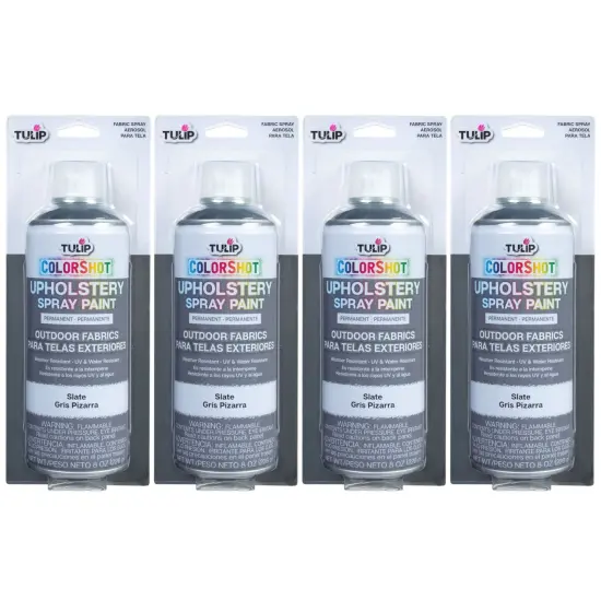 Tulip ColorShot Outdoor Fabric Upholstery Spray Slate 4 Pack {1}