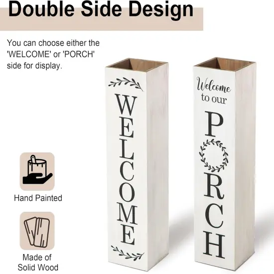 30"H Wooden WELCOME Porch Sign(white porch) {2}