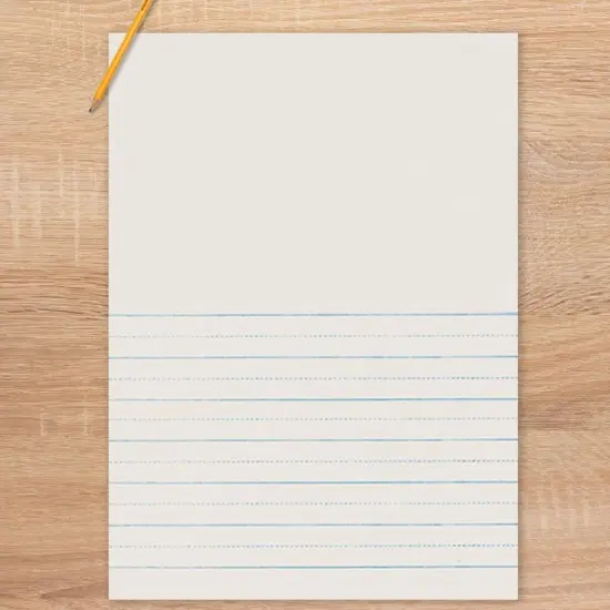 School Smart Picture Story Paper, 7/8 Inch Rule, 9 x 12 Inches, 500 Sheets {4}