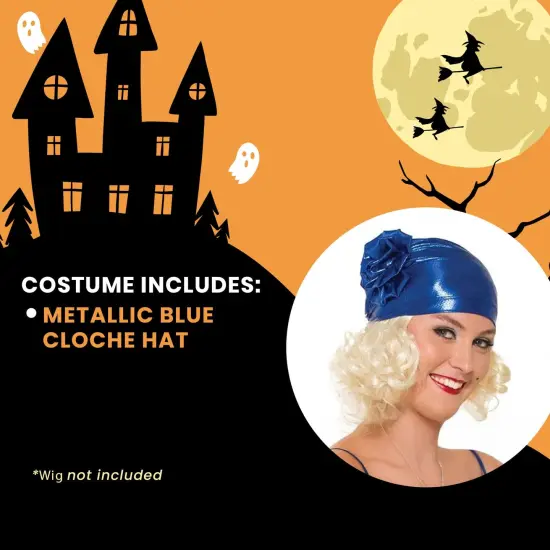 Roaring 20's Cloche Costume Hat One Size {4}