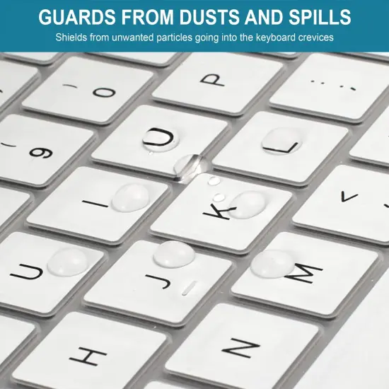 Insten 2 Pack Keyboard Cover Protector Compatible with 2020 Macbook Pro 13", Ultra Thin Silicone Skin, Tactile Feeling, Anti-Dust, White {4}