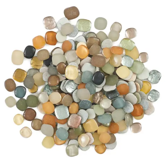 Mosaic Mercantile Glass Pebble Tiles - Metallics Mix, 3 lb {1}
