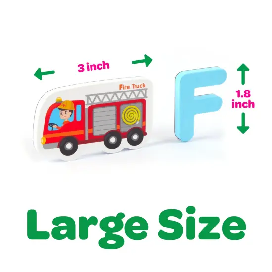 Crayola: ABC Matching Magnet Set &ndash; Vehicle-To-Go - 52pc Alphabet & Image Foam Magnets, Classroom & Home Education, Spelling-Learning, Toddler Kids 3+ {5}