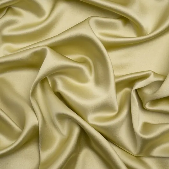 1 Yard Linden Green Silk Crepe Back Satin Soft Smooth Elegant Sewing Fabric for Formal Wear 44 inch Width {1}