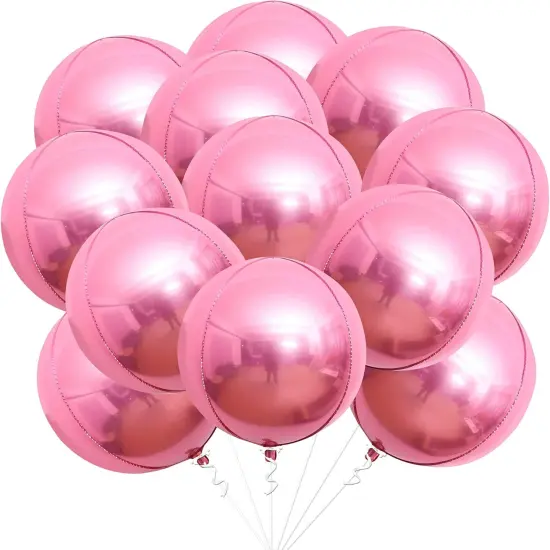 Pack of 12 | Light Pink Mylar Balloons for Flamingo Party Decorations(Light Pink) {1}