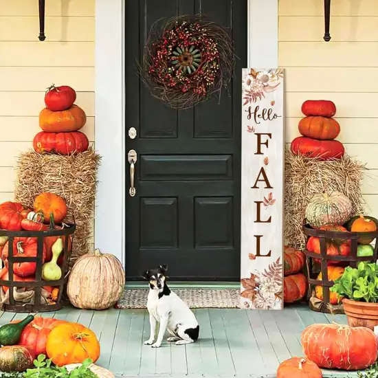 Hello Fall Porch Sign {2}