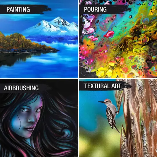 5-Pack Bulk Stretched Canvas for Painting 4 x 6 inch Gallery Depth 1-1/2" Profile - Professional Artist Quality, 100% Cotton 12-Ounce Gesso Triple Primed for Acrylic Pouring, Oil {6}