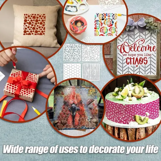 16PCS Geometric Stencils(16PCS/6"-01) {5}