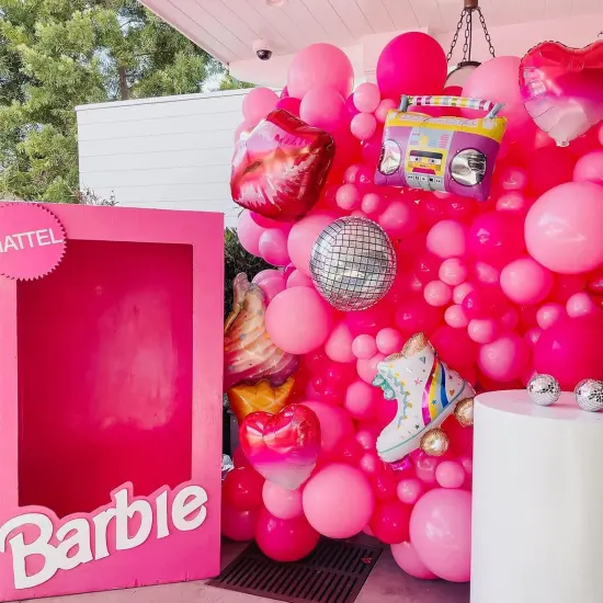 130pcs Hot Pink Balloons (09 Hot Pink) {2}