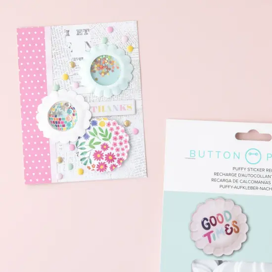 We R Button Press Puffy Sticker Refill Pack 30/Pkg-Puffy Stick {5}