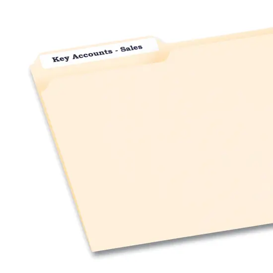Avery Printable File Folder Labels, 2/3 x 3-7/16 Inches, White, Pack of 750 {4}