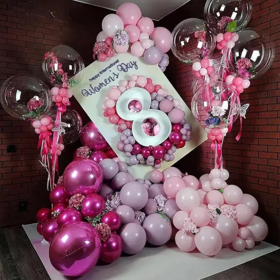 10 Pcs 22 Inch Hot Pink Mylar Balloons(Hot Pink) {3}