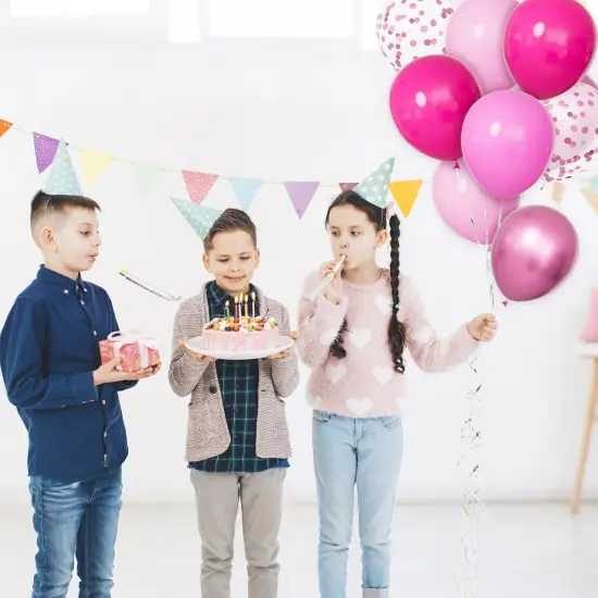 68Pcs Pink Balloons Kit 12 Inch Metallic Pink Balloon(pink) {5}