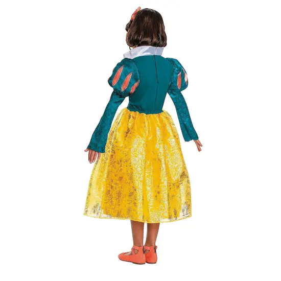 Kids Deluxe Snow White Live Action Costume Dress with Headband {2}