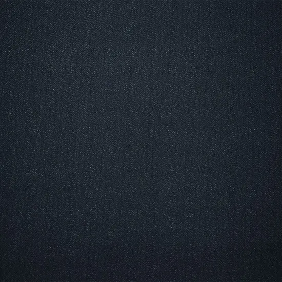 Deep Blue-Gray Poly-Wool Herringbone Stretch Suiting Woven Fabric By the Yard {4}