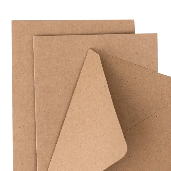 Colorbok A2 Cards W/Envelopes (4.375"X5.75") 50/Pkg-Kraft {4}