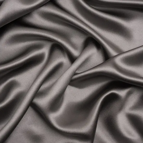 1 Yard Silver Silk Crepe Back Satin Soft Smooth Draped Luxury Fabric 44 inch Width {1}