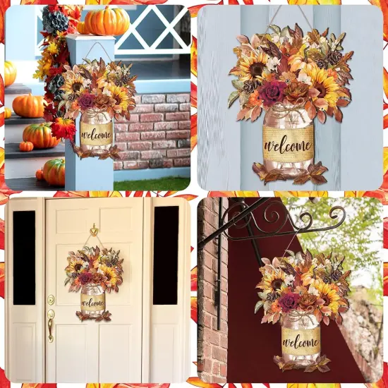 Fall Welcome Door Sign Fall (multicolor) {4}