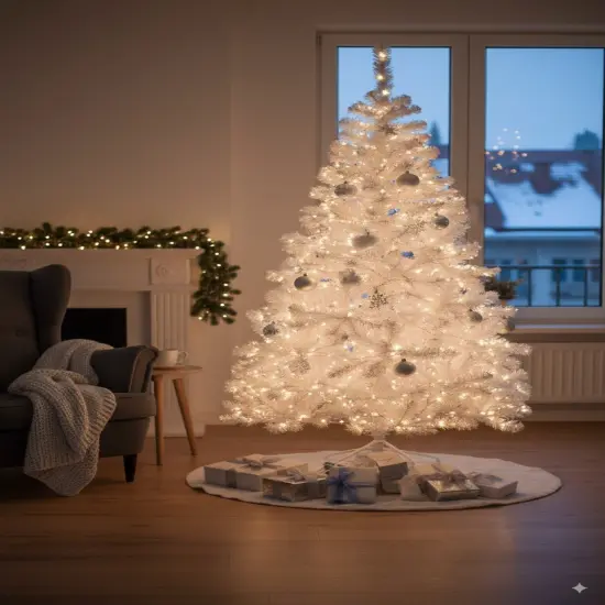 Perfect Holiday PVC Christmas Tree Crystal White - Unlit {3}