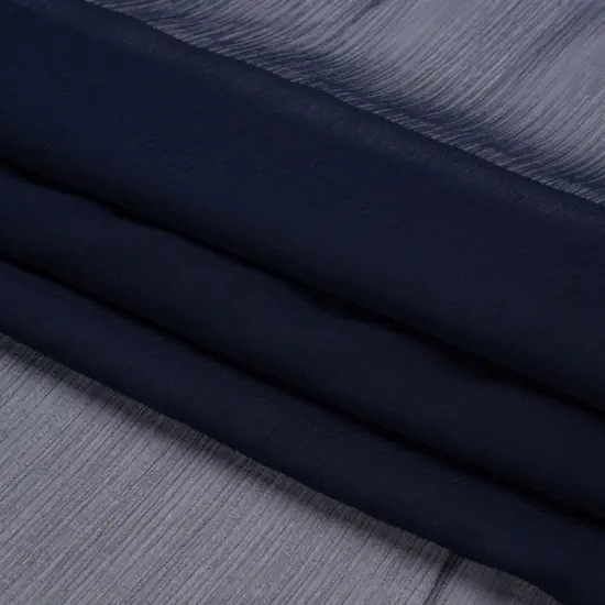 1 Yard Navy Crinkled Silk Chiffon Fabric Sheer Lightweight Ideal for Luxury Fashion, 43 Inches Wide {4}