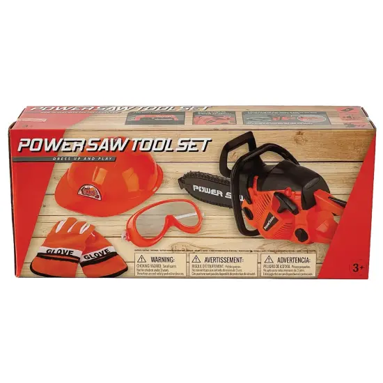The Bubble Factory: Power Saw - Electric Power Tool Toy Set, Safety Goggles, Helmet & Work Gloves, Realistic Sound, Pretend Play Construction, Kids 3+ {4}