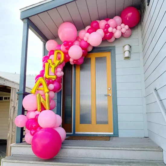 130pcs Hot Pink Balloons (09 Hot Pink) {3}